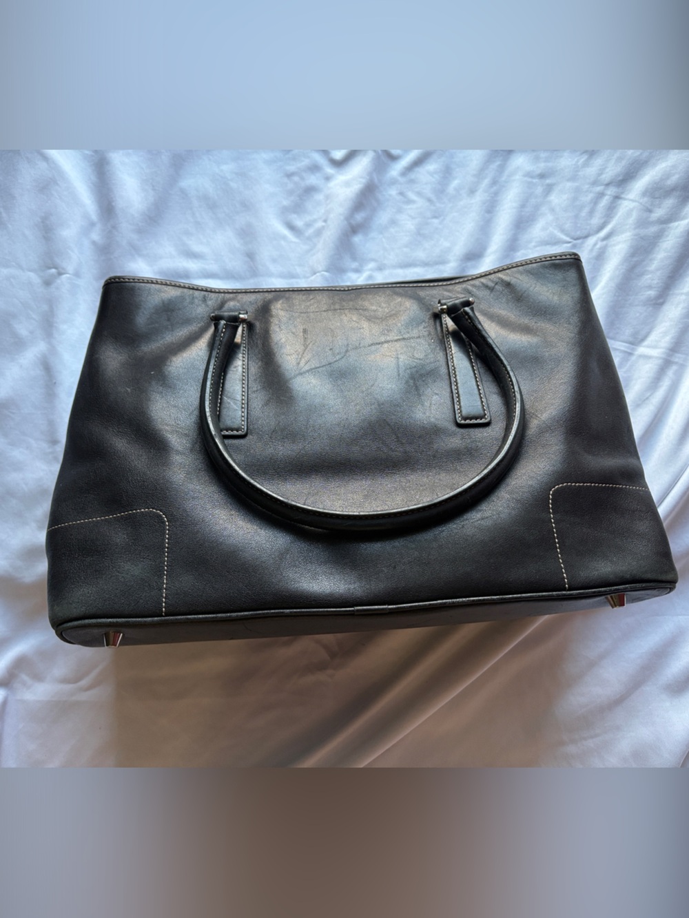 Vintage Coach Hampton’s Black Leather Tote Bag